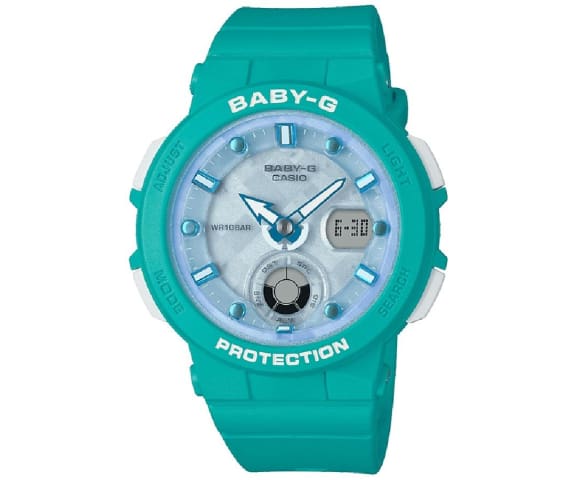 BABY-G BGA-250-2ADR Analog-Digital White Dial & Blue Resin Women's