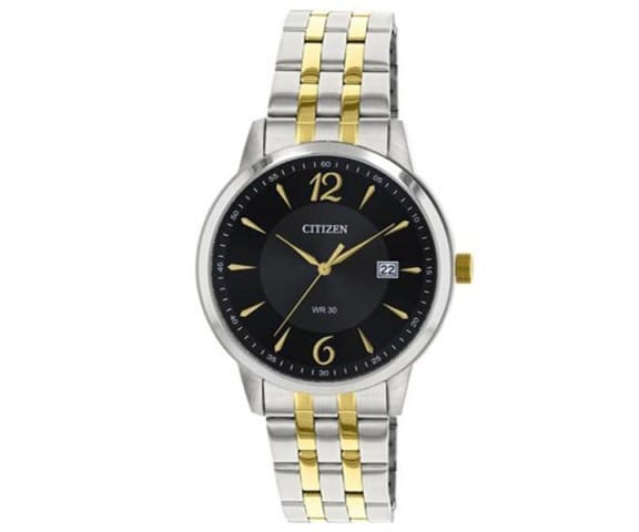 CITIZEN DZ0034-53E Quartz Analog Black Dial Two-Tone Stainless Steel Men’s Watch