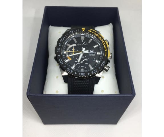 EDIFICE EFR-566PB-1AVUDF Chronograph Rubber Strap Black Dial Men’s Watch