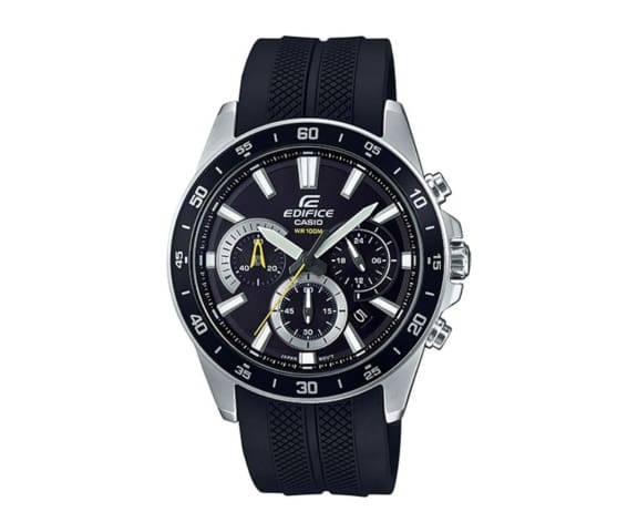 EDIFICE EFV-570P-1AVUDF Chronograph Quartz Rubber Strap Black Mens Watch