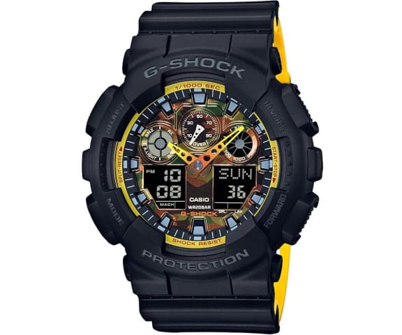 G-SHOCK GA-100BY-1ADR Analog Digital Black & Yellow Mens Watch