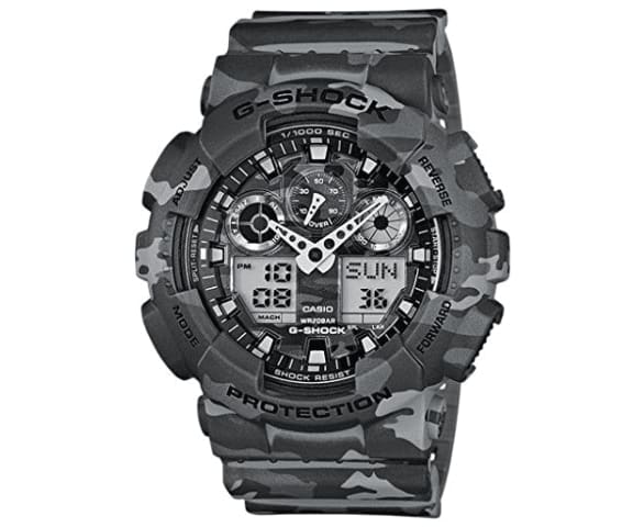 G-SHOCK GA-100CM-8AER Analog-Digital Camouflage Grey Mens Watch