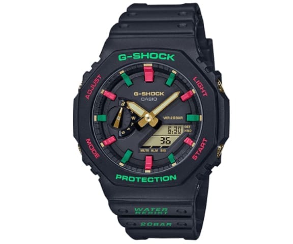 G-SHOCK GA-2100TH-1ADR (Module 5611) CasiOak Carbon Core Guard Analog Digital Black Watch 20 Bar