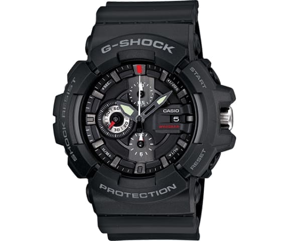 G-SHOCK GAC-100-1ADR Analog Chronograph Black Resin Men’s Watch