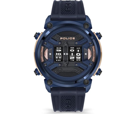 POLICE PEWJP2108302 Rotor Analog Black Silicone Strap Men’s Watch